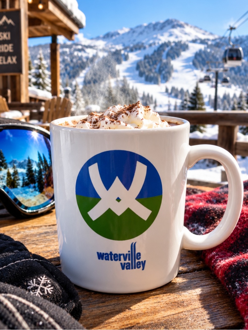 waterville valley Color Block Logo Mug
